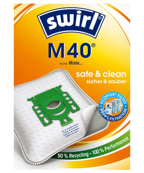 SWIRL® STOFZUIGERZAK M40® (10 zakken + 2 deo) SWIRL® STOFZUIGERZAK M40® (10 zakken + 2 deo)