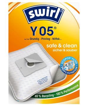 SWIRL® STOFZUIGERZAK Y05® (10 zakken + 2 deo) SWIRL® STOFZUIGERZAK Y05® (10 zakken + 2 deo)