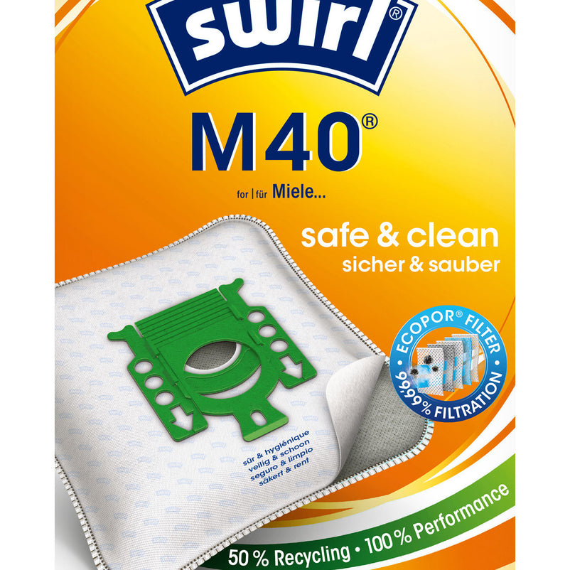 SWIRL® STOFZUIGERZAK M40® (10 zakken + 2 deo)